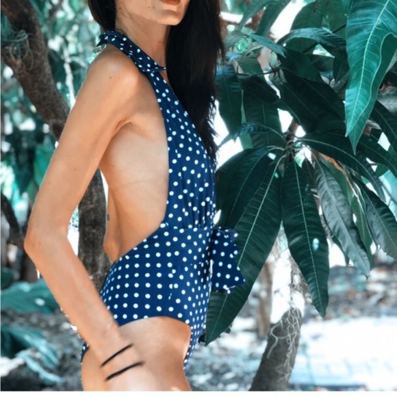 WeWoreWhat Medium Polka Dot Brooklyn One Piece - Picture 2 of 13